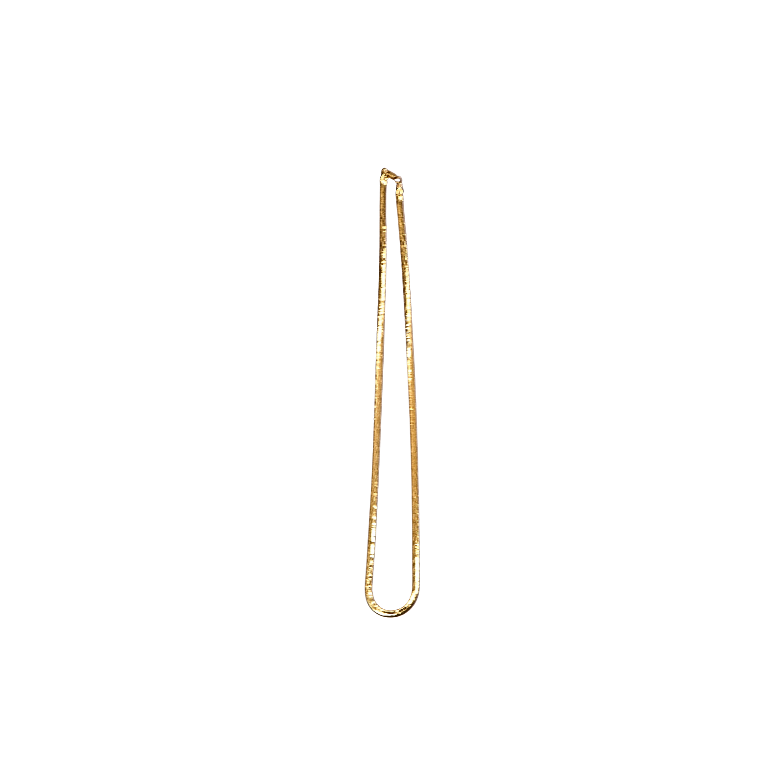 Womens Gold Tone Flat Snake Chain Necklace With Lobster Clasp  22 Inches